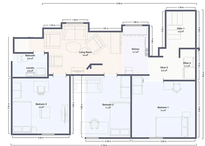 アパート 3br Loft-apartment Near Downtown & Ocean ベルゲン
